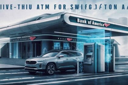 Bank of America with Drive Thru ATM Fast Cash, No Fuss